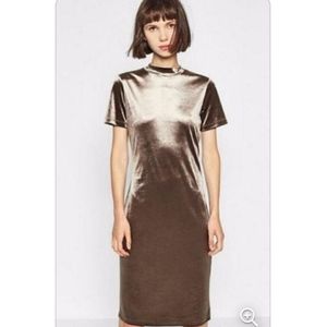 Zara Silver Velvet Dress
